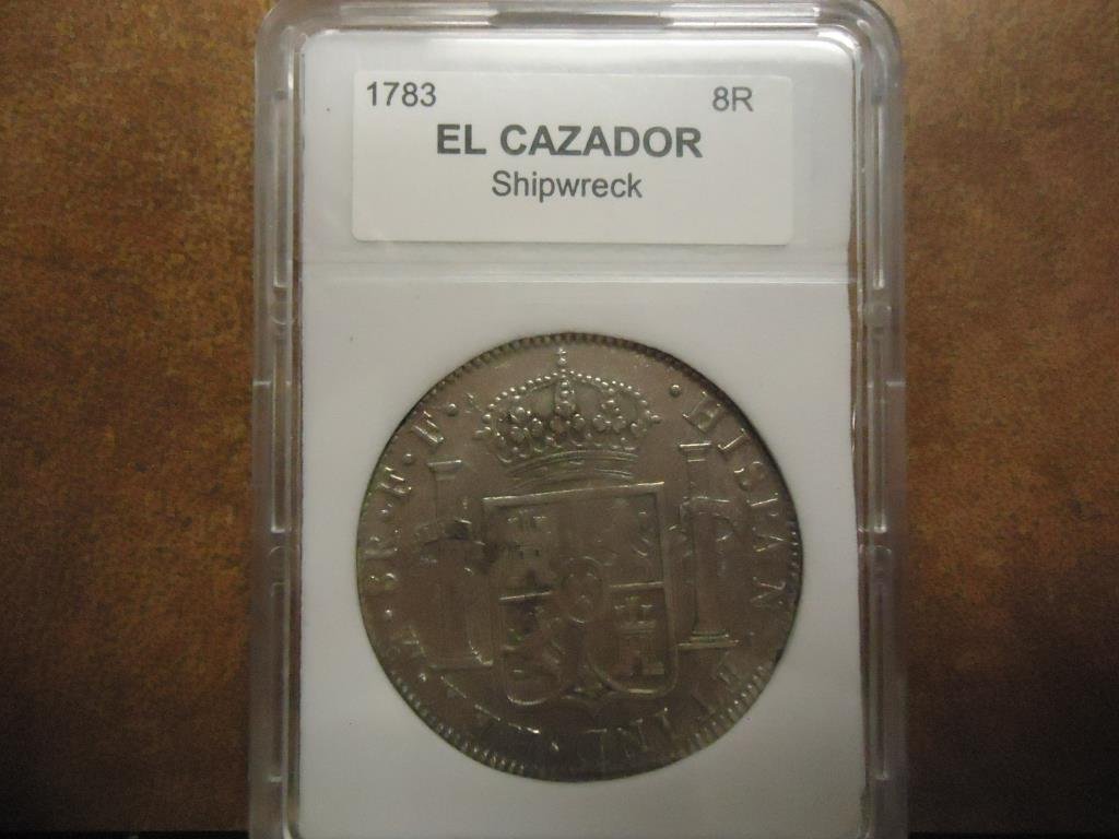 1783 EL CAZADOR SHIPWRECK SILVER 8 REALES (1 of 2)