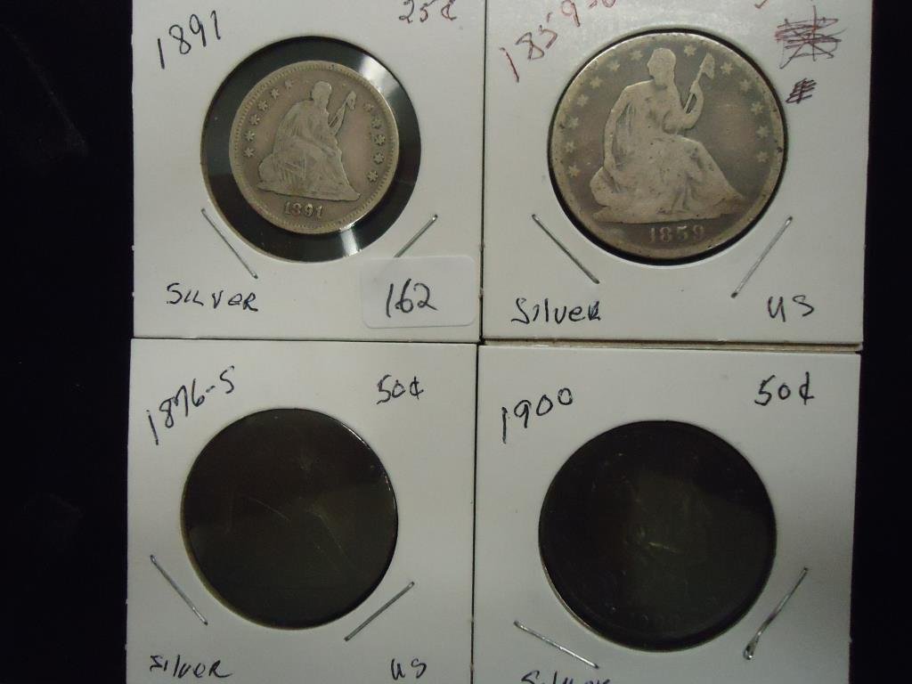 NICE 4 COIN LOT SEE DESCRIPTION 1891 SEATED LIBERTY (1 of 3)
