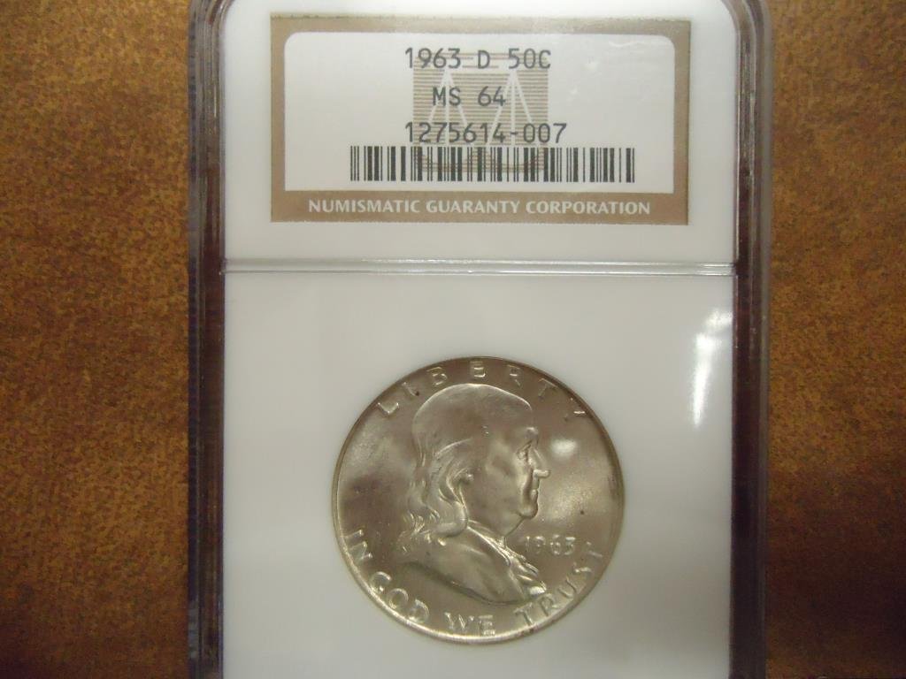 1963-D FRANKLIN HALF DOLLAR NGC MS64 (1 of 2)