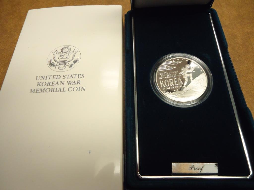 1991-P KOREAN WAR PROOF SILVER DOLLAR ORIGINAL US MINT (1 of 2)