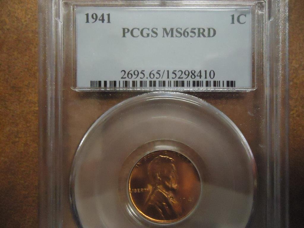 1941 LINCOLN CENT PCGS MS65RD (1 of 2)