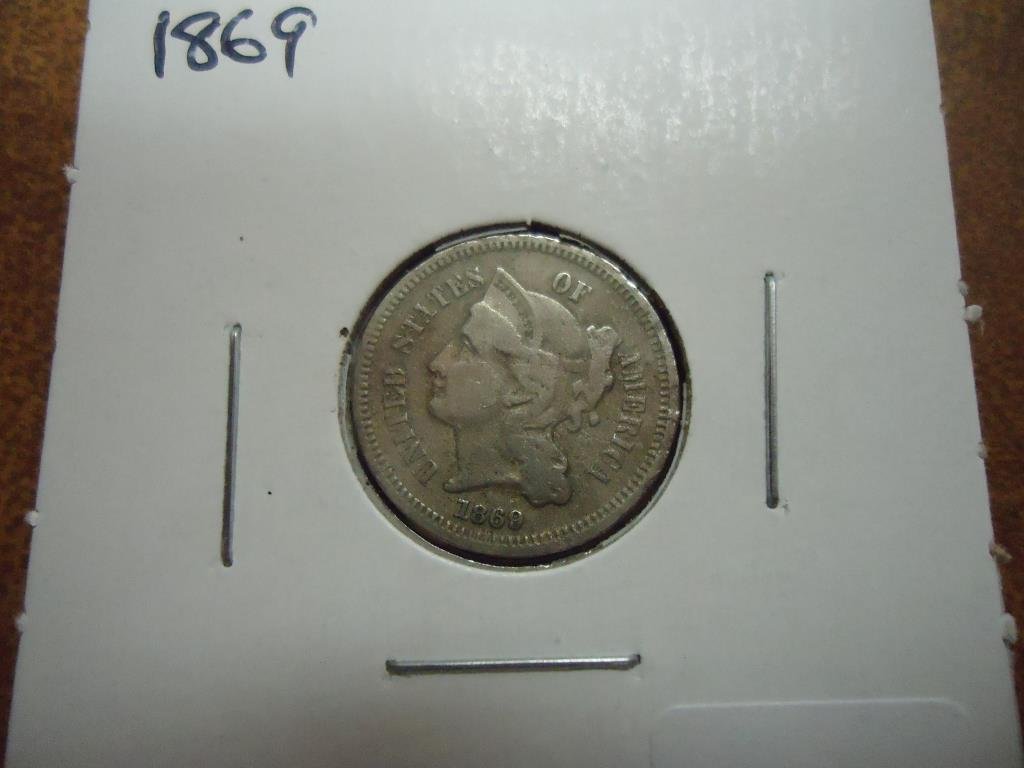 1869 THREE CENT PIECE (NICKEL) (1 of 2)