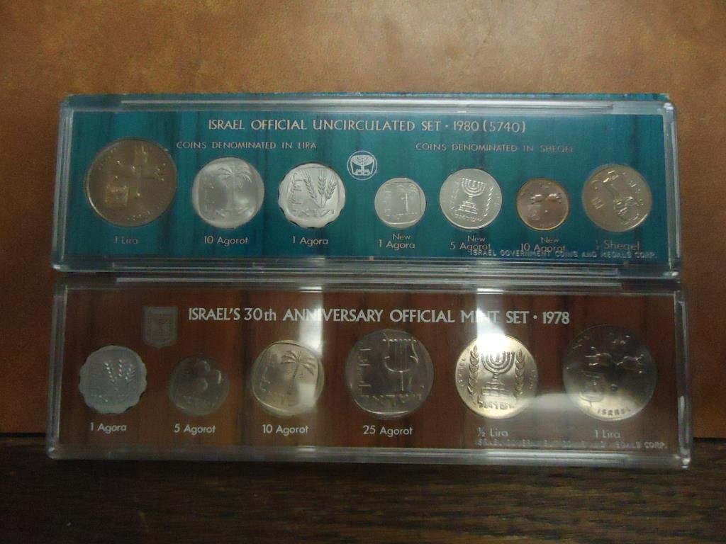 1978 & 1980 ISRAEL OFFICIAL MINT SETS ORIGINAL MINT (1 of 2)
