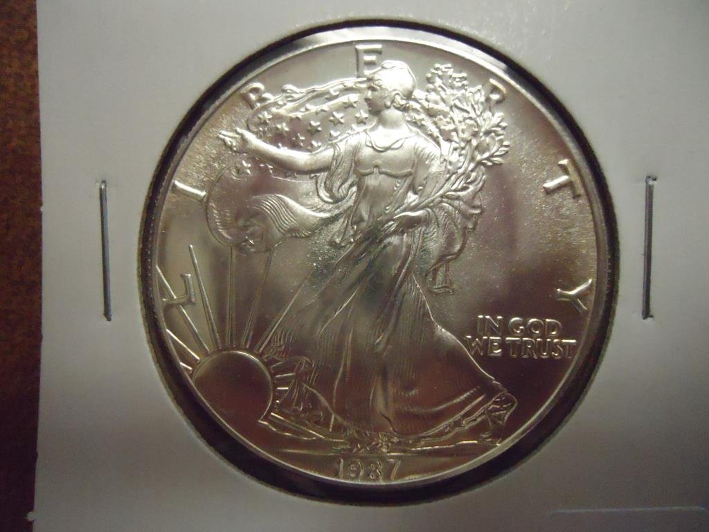 1987 AMERICAN SILVER EAGLE UNC (1 of 2)