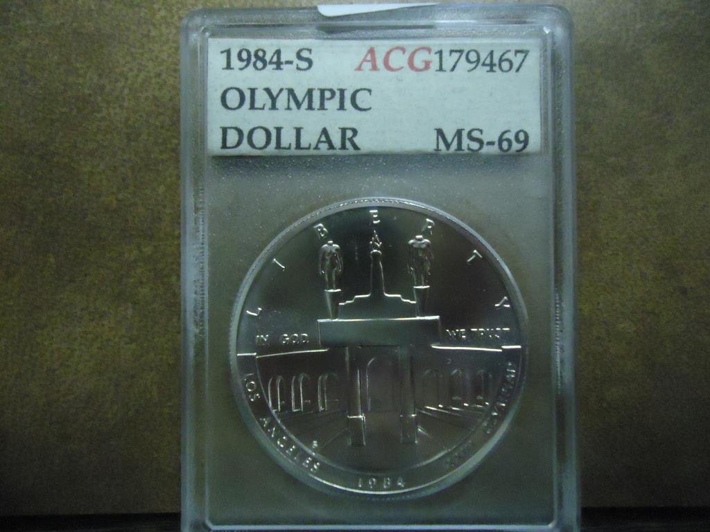 1984-S OLYMPIC SILVER DOLLAR ACG MS69 (1 of 2)