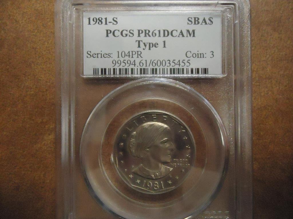 1981-S TYPE I SBA DOLLAR PCGS PR61 DCAM (1 of 2)