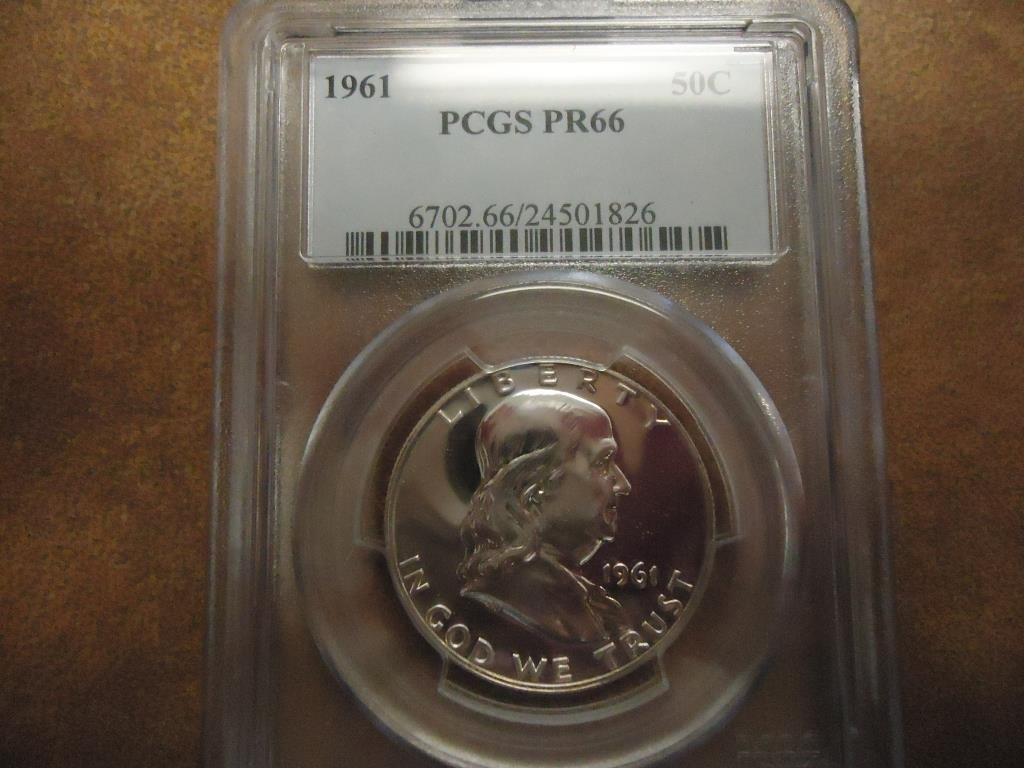 1961 FRANKLIN HALF DOLLAR PCGS PR66 (1 of 2)