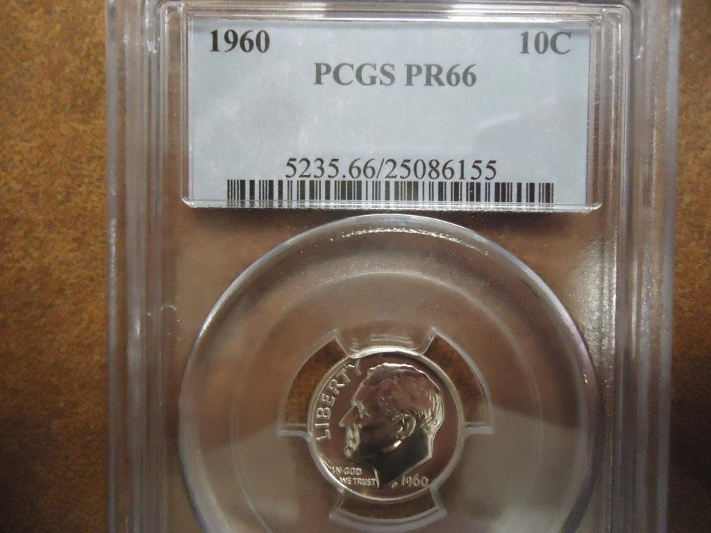 1960 SILVER ROOSEVELT DIME PCGS PR66 (1 of 2)