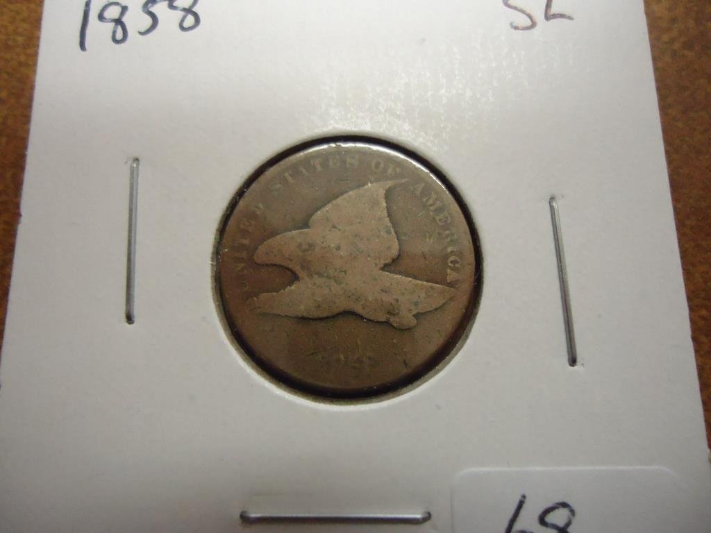 1858 (SMALL LETTER) FLYING EAGLE CENT (1 of 2)