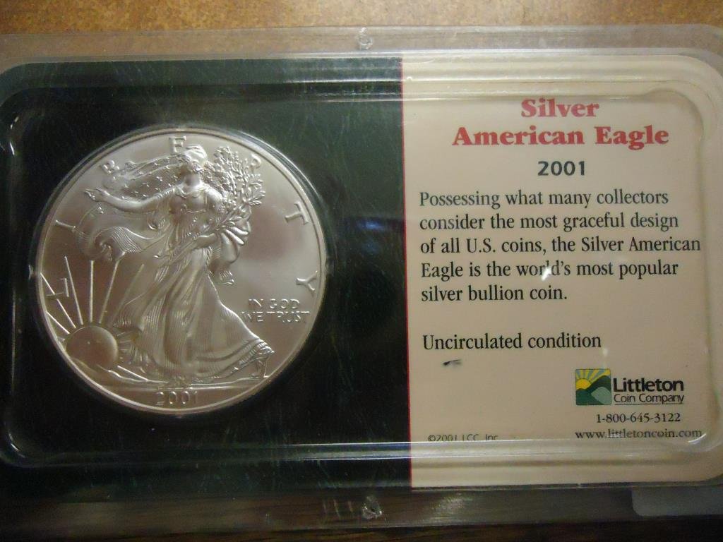 2001 AMERICAN SILVER EAGLE UNC (1 of 2)
