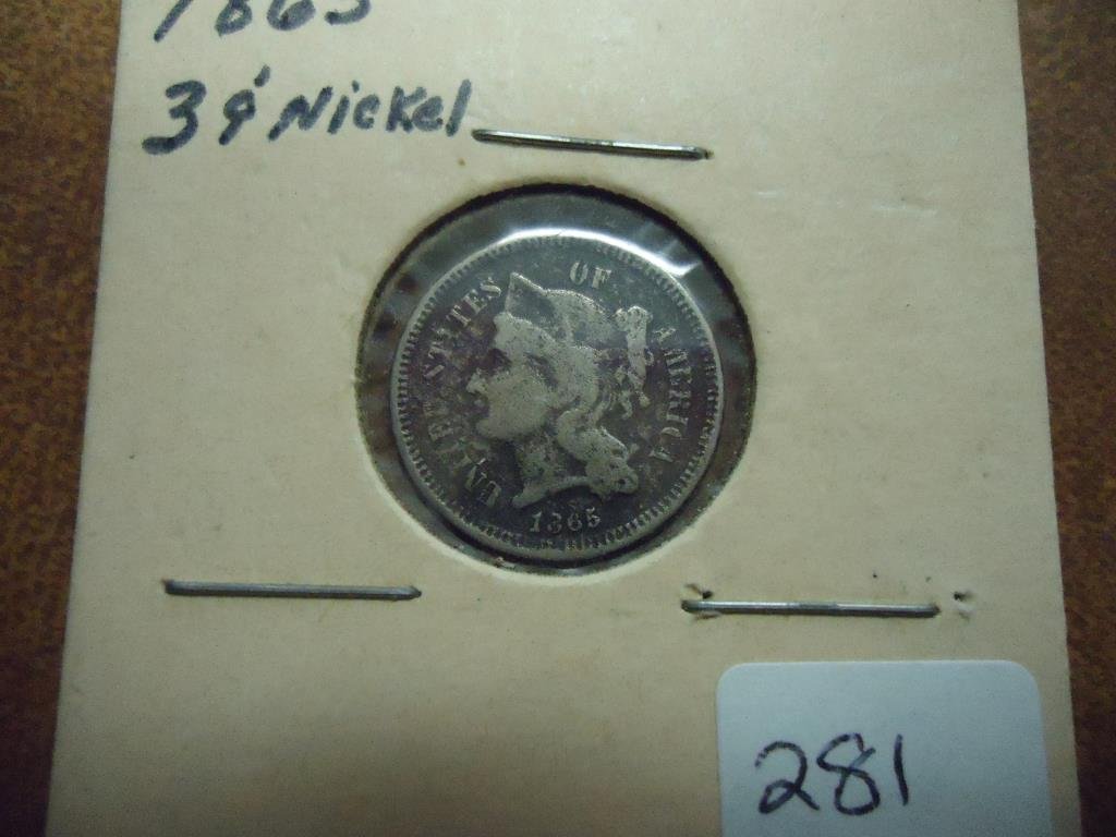 1865 THREE CENT PIECE (NICKEL) (1 of 2)