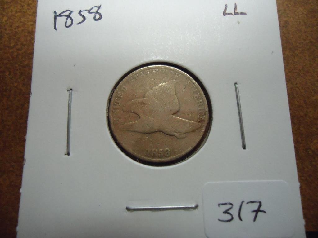 1858 (LARGE LETTER) FLYING EAGLE CENT (1 of 2)