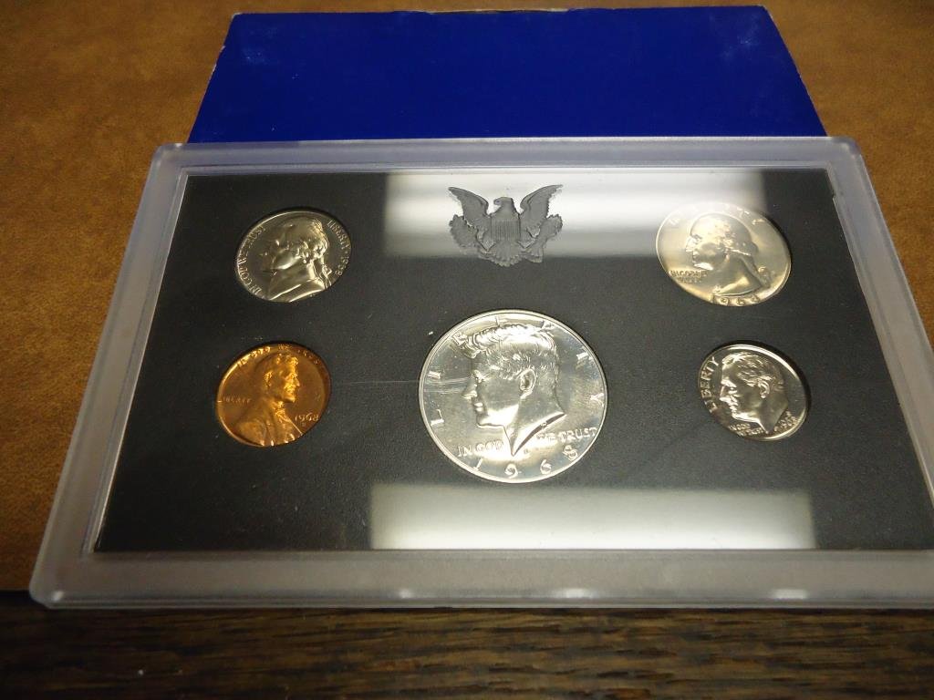 1968 US PROOF SET WITH BOX, 40% SILVER JFK HALF (1 of 2)