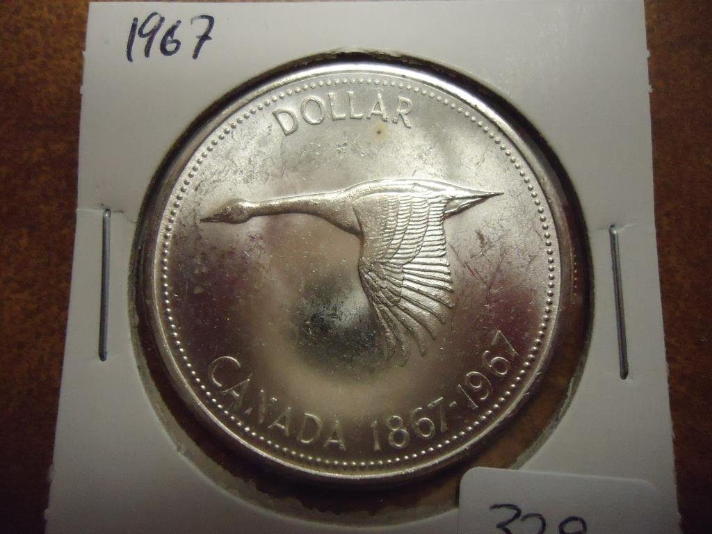 1967 CANADA FLYING GOOSE SILVER DOLLAR (1 of 2)