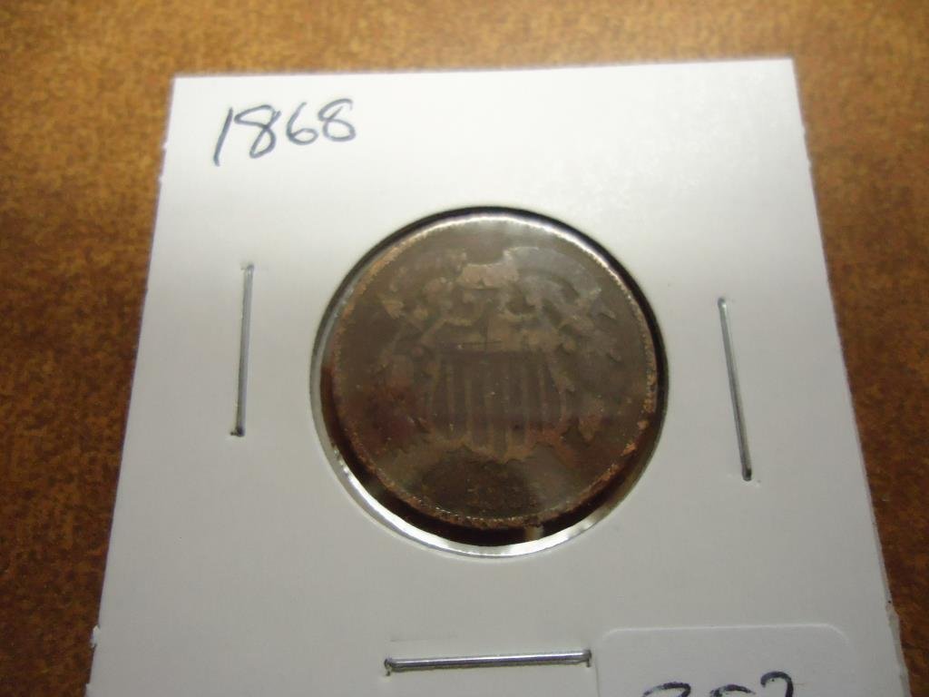 1868 US TWO CENT PIECE (1 of 2)