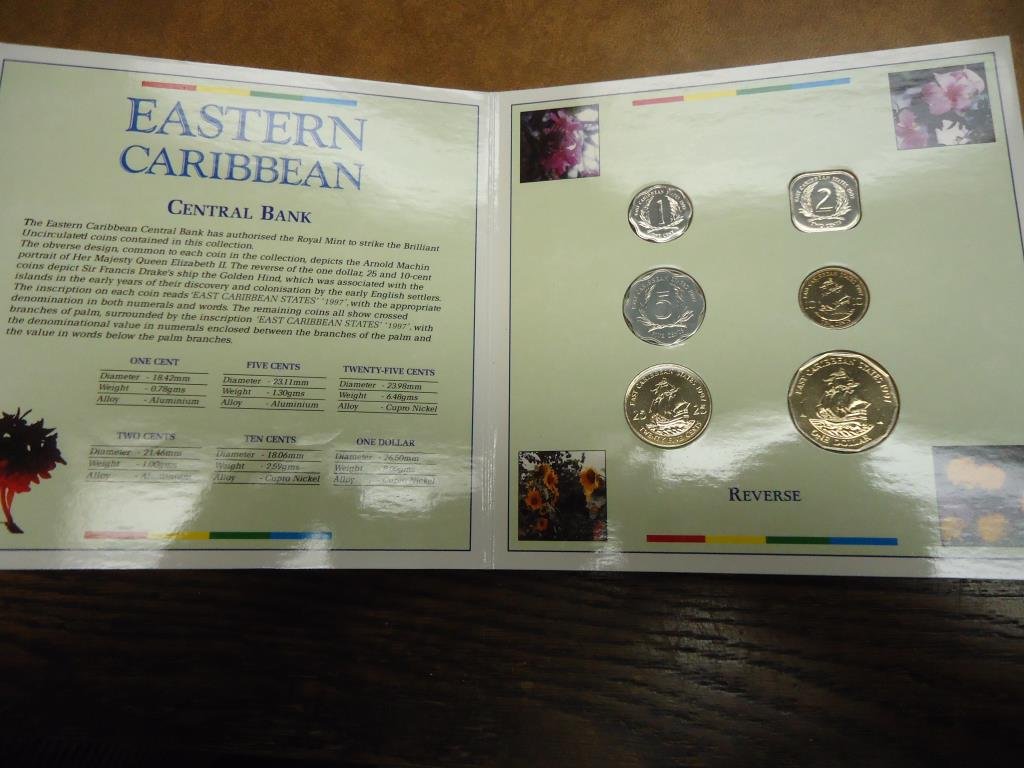 1997 EASTERN CARIBBEAN BRILLIANT UNC COIN COLLECTION, (1 of 3)