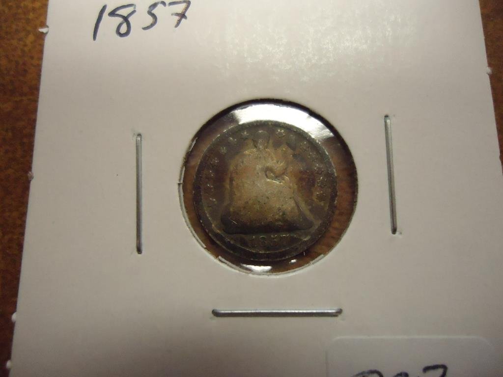 1857 SEATED LIBERTY HALF DIME (1 of 2)