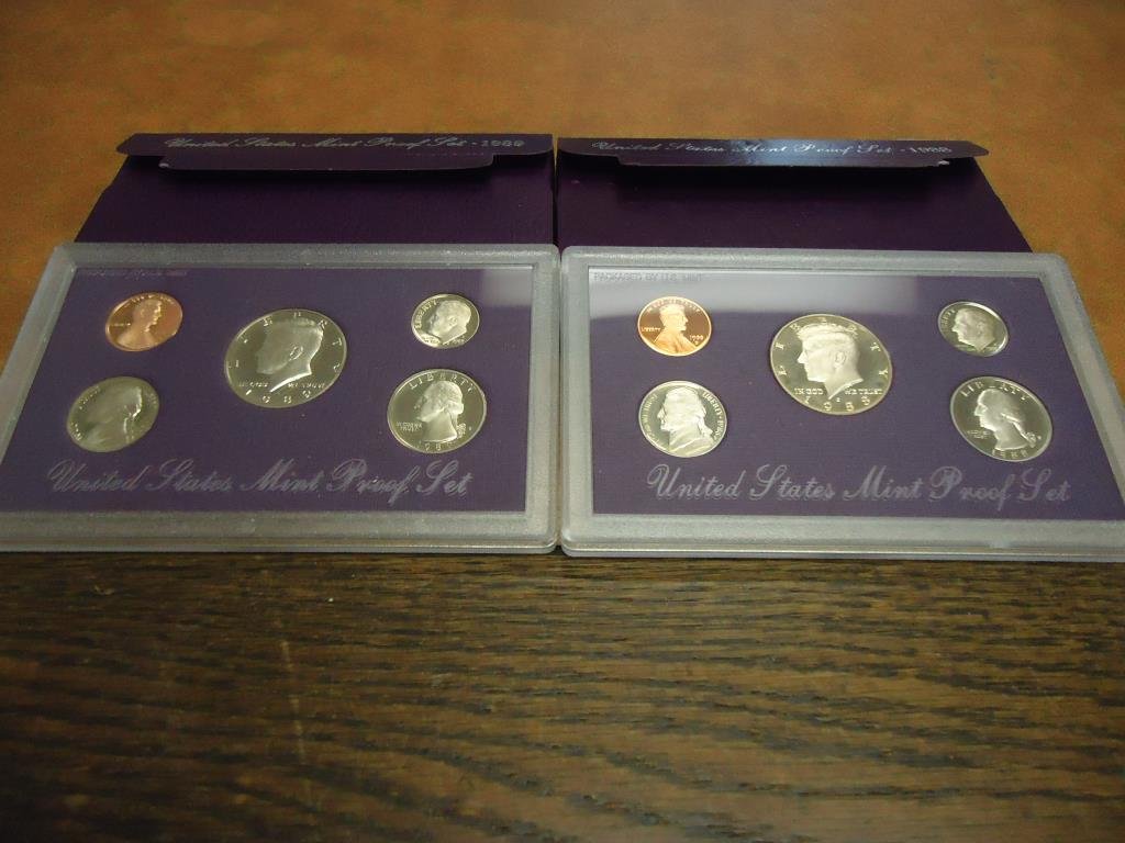 1988 & 1989 US PROOF SETS (WITH BOXES) (1 of 2)