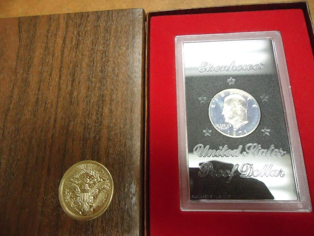 1971-S IKE SILVER DOLLAR PROOF (BROWN PACK) (1 of 2)