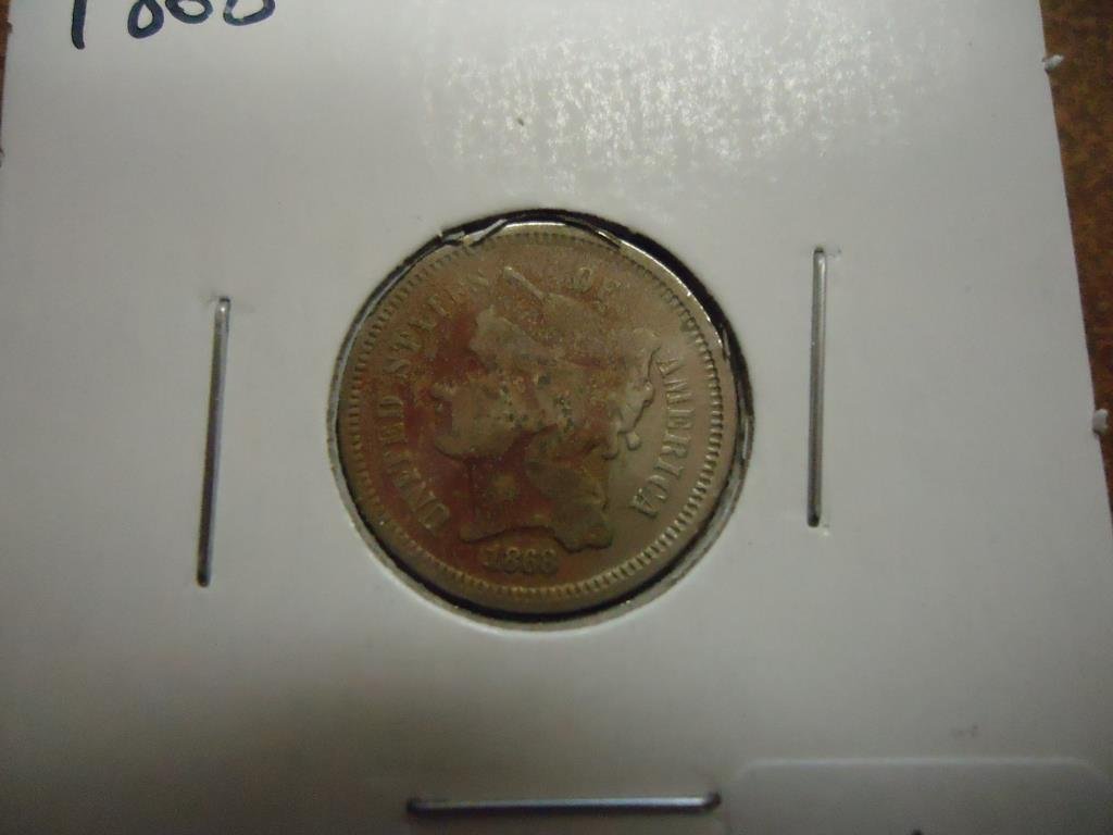 1868 THREE CENT PIECE (NICKEL) (1 of 2)