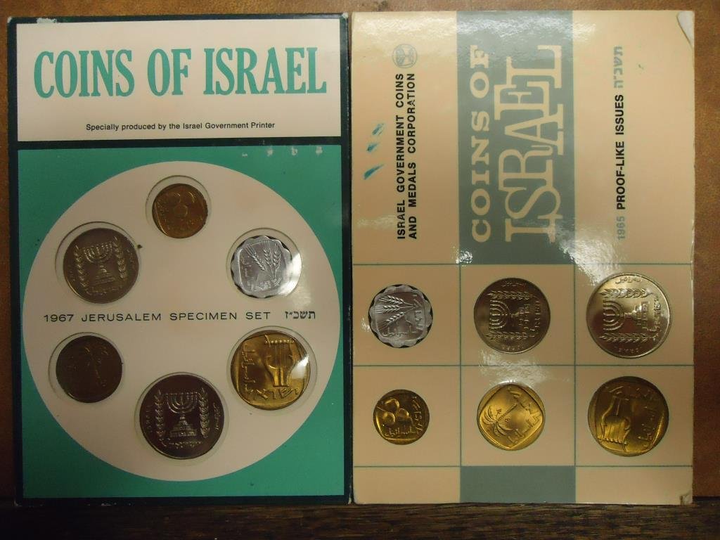 ISRAEL 1965 (PF LIKE) & 1967 SPECIMEN SET ORIGINAL MINT (1 of 2)