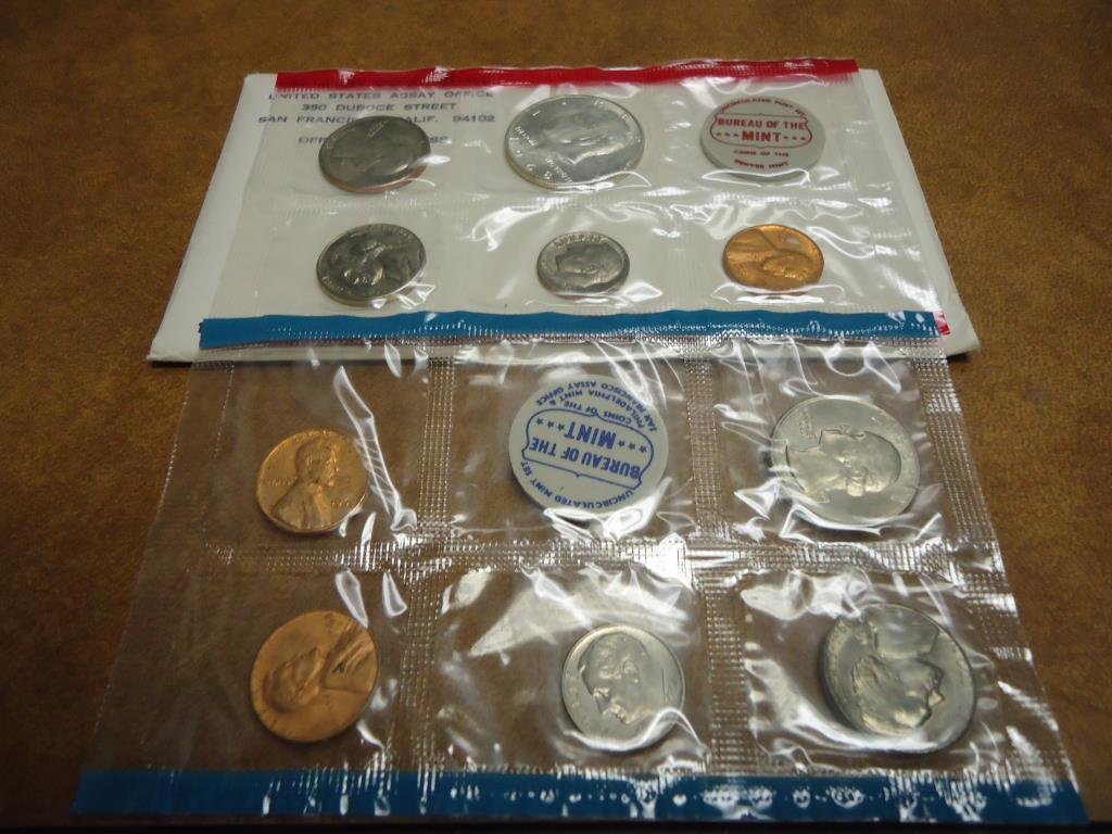 1968 US MINT SET (UNC) P/D/S (WITH ENVELOPE) 40% SILVER (1 of 2)