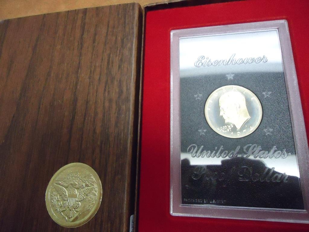 1974-S IKE SILVER DOLLAR PROOF (BROWN PACK) (1 of 2)