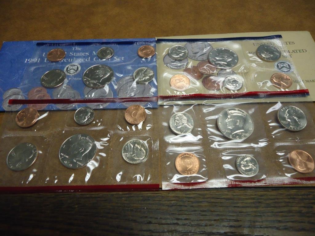 1990 & 1991 US MINT SETS P/D (WITH ENVELOPES) (1 of 2)