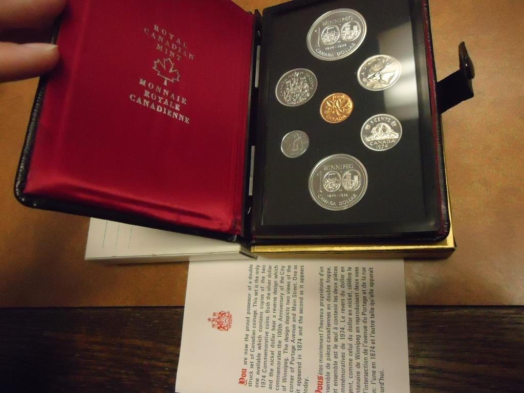 1974 CANADA DOUBLE DOLLAR PROOF SET WINNIPEG SILVER (1 of 2)