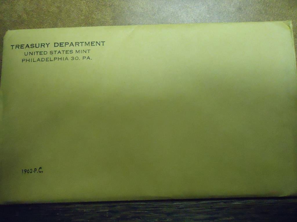 1962 US SILVER PROOF SET (WITH ENVELOPE)  SEALED (1 of 2)