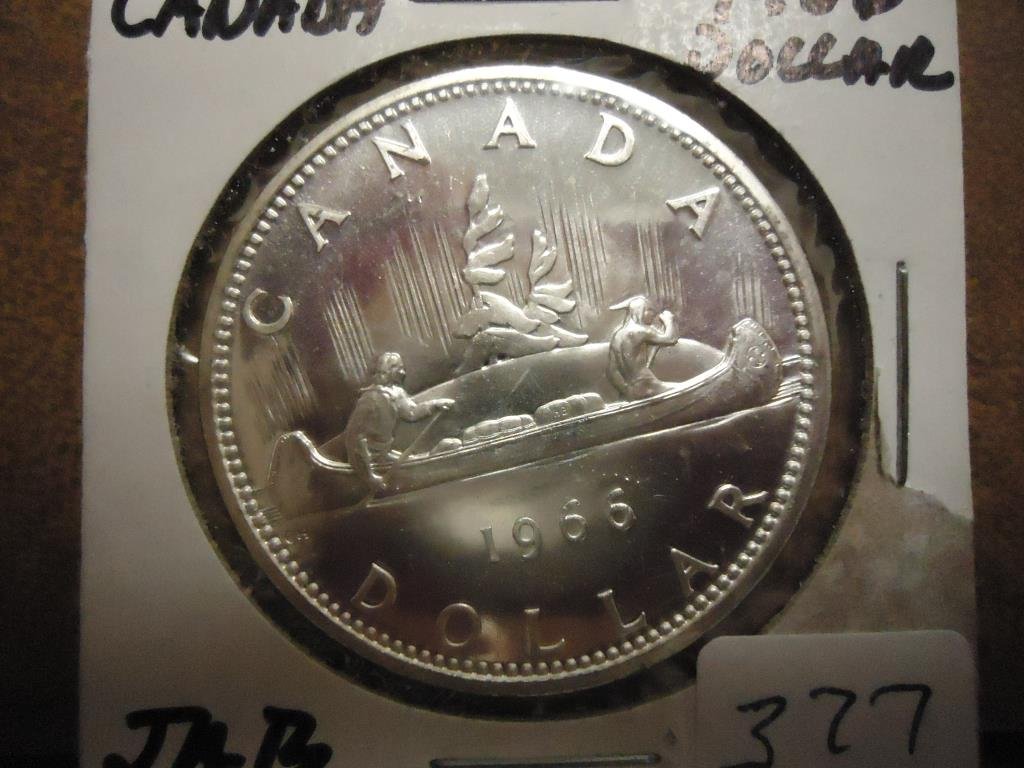 1966 CANADA SILVER DOLLAR BRILLIANT UNC (1 of 3)