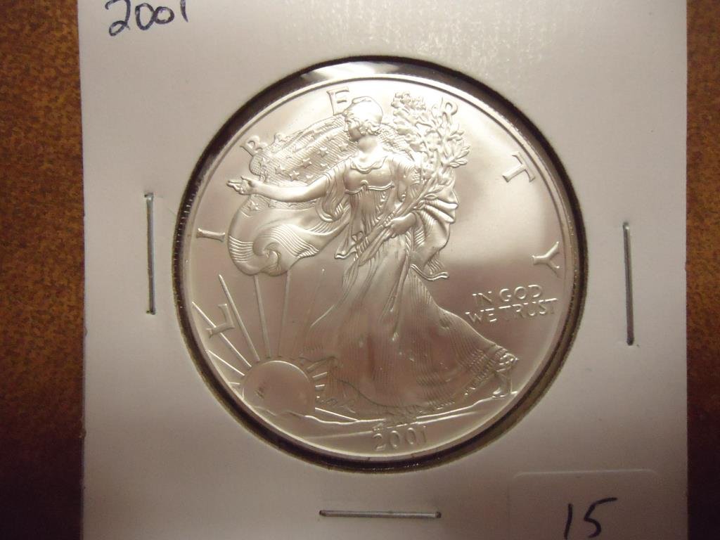 2001 AMERICAN SILVER EAGLE UNC (1 of 2)
