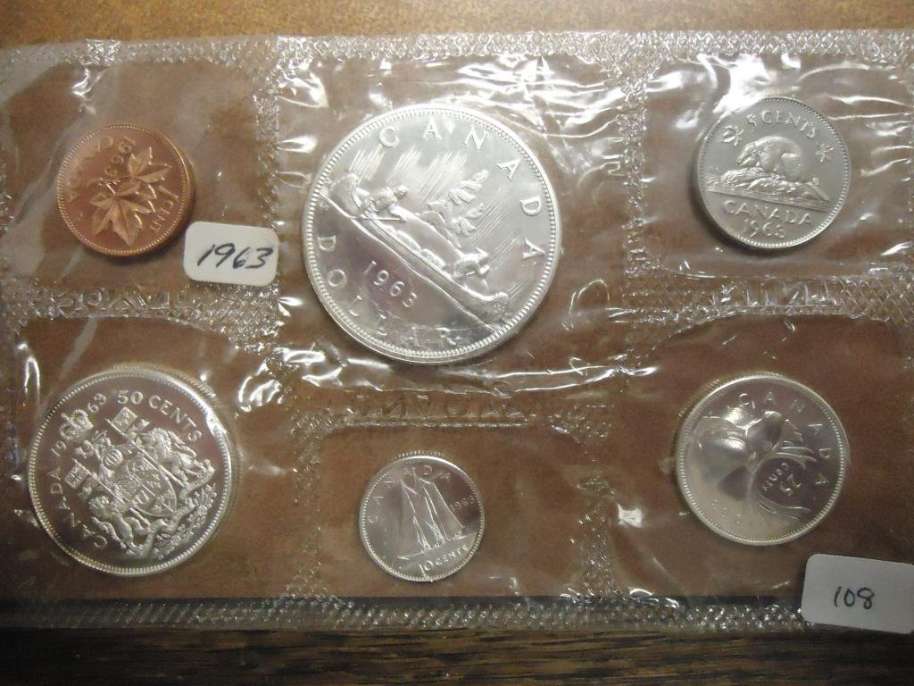 1963 CANADA SILVER (PF LIKE) SET NO ENVELOPE (1 of 2)