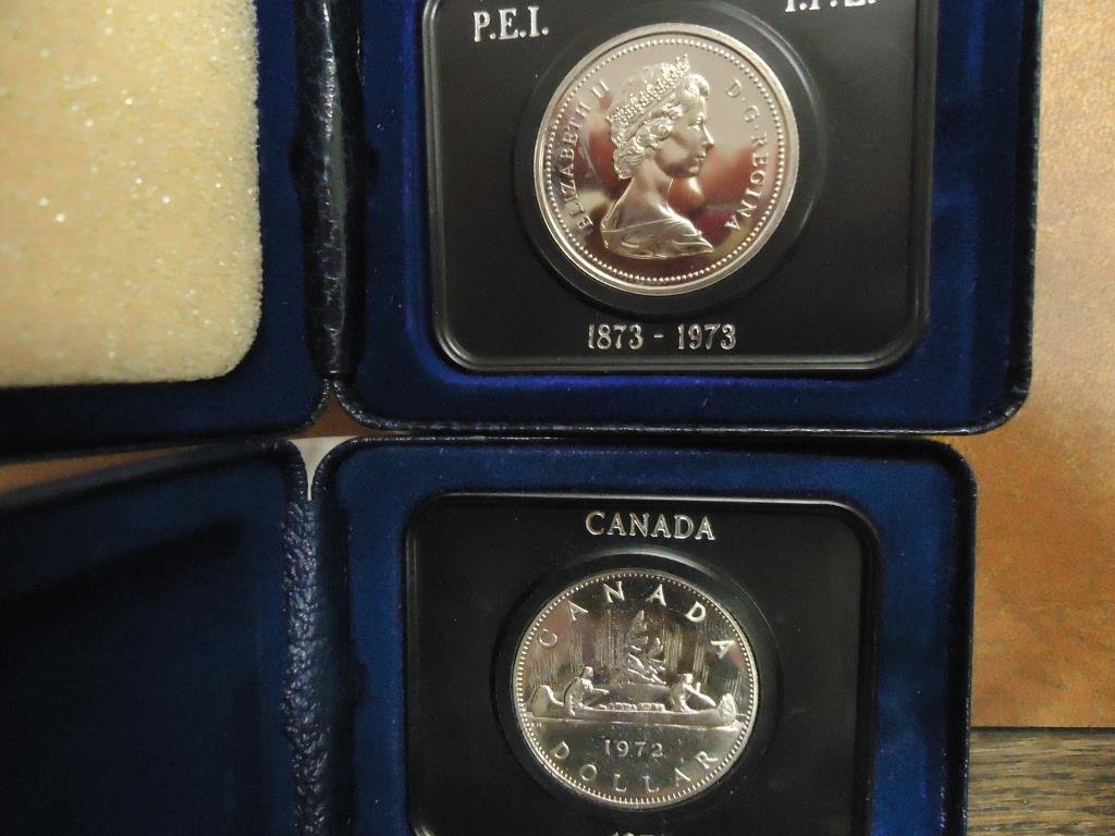 CANADA 1972 & 1973 PEI DOLLARS UNC ORIGINAL ROYAL (1 of 4)