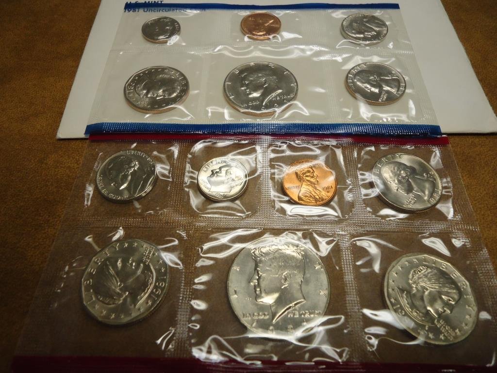 1981 US MINT SET (UNC) P/D/S (WITH ENVELOPE) THIS IS AN (1 of 2)