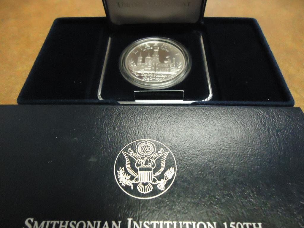 1996-P SMITHSONIAN PROOF SILVER DOLLAR ORIGINAL US MINT (1 of 2)