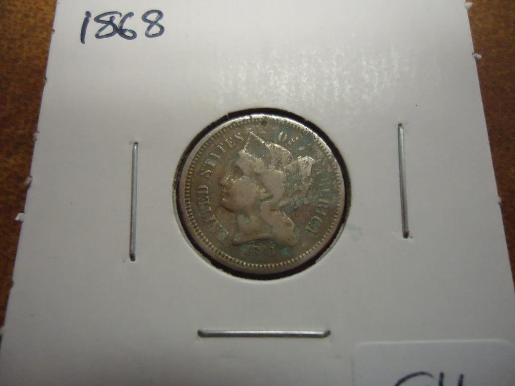 1868 THREE CENT PIECE (NICKEL) (1 of 2)