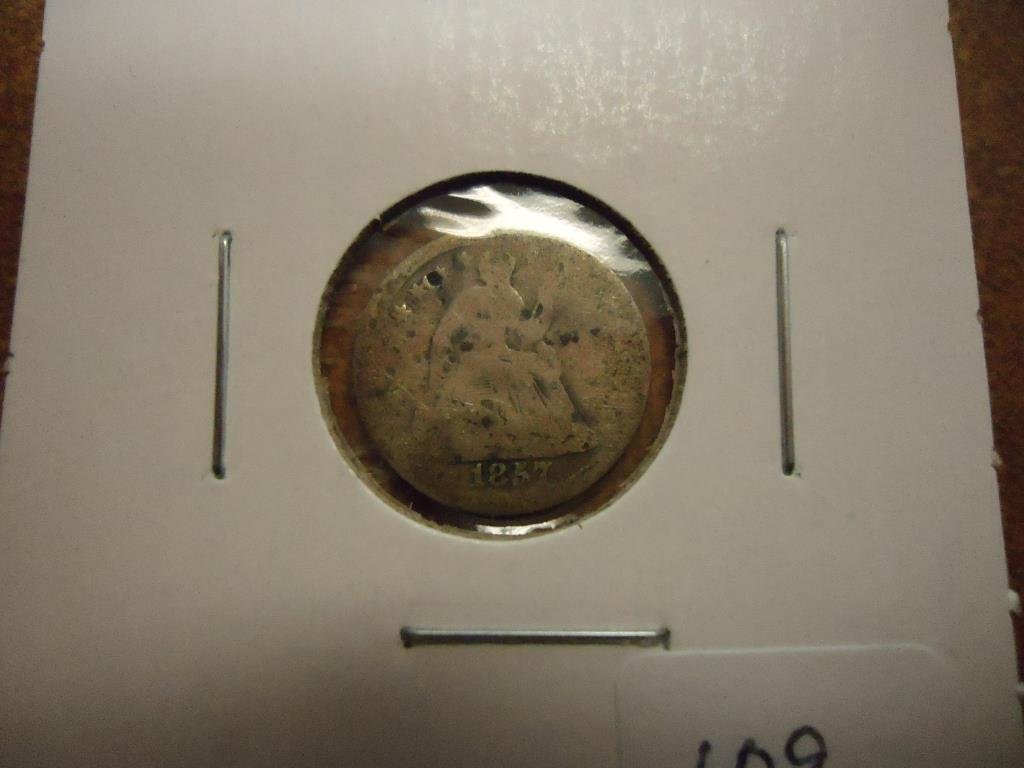 1857 SEATED LIBERTY HALF DIME (1 of 2)