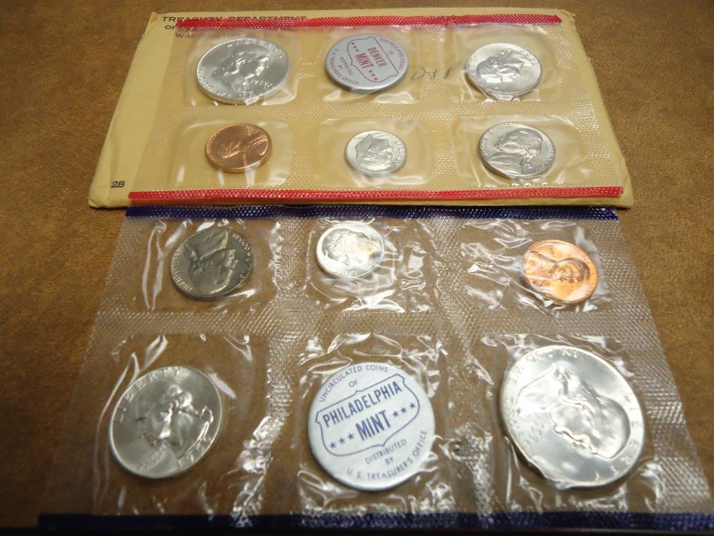 1959 SILVER US MINT SET (UNC) P/D (WITH ENVELOPE) (1 of 2)