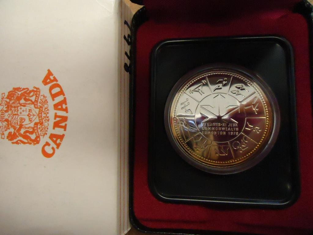 1978 CANADA XI GAMES SILVER DOLLAR PROOF .3750 OZ. ASW, (1 of 2)