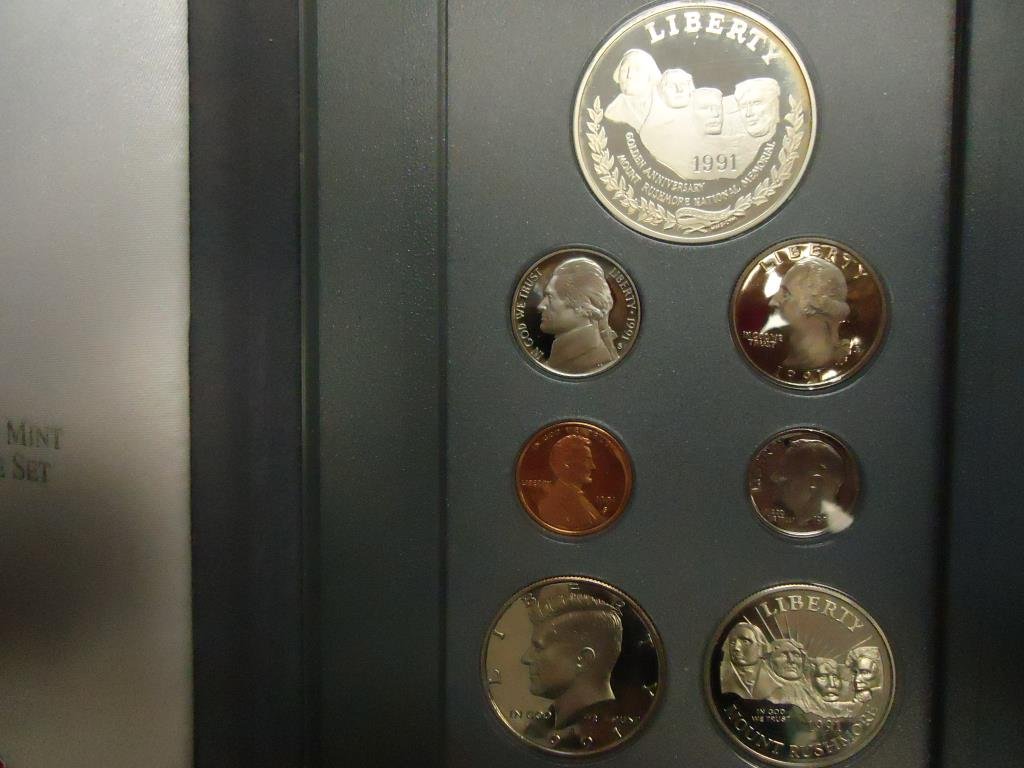 1991 US PRESTIGE PROOF SET MT. RUSHMORE ORIGINAL US (1 of 2)