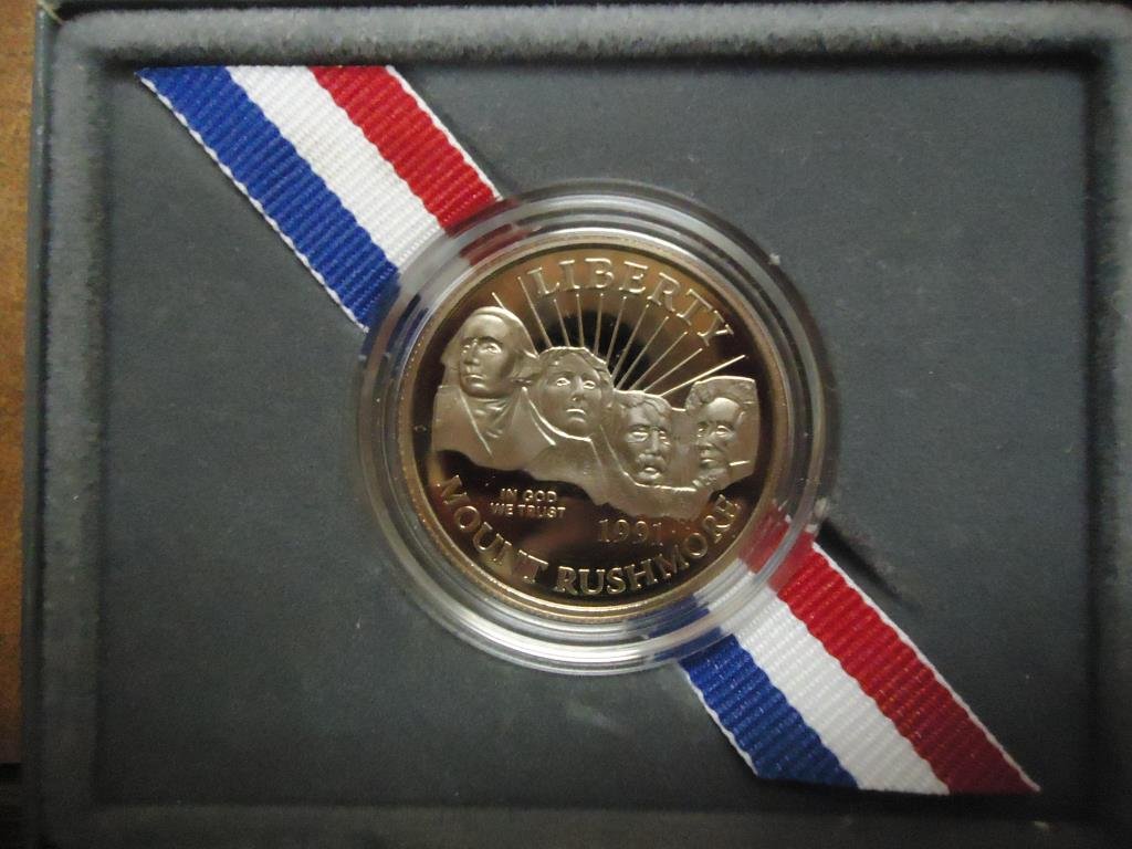 1991-S MT. RUSHMORE PROOF HALF DOLLAR ORIGINAL US MINT (1 of 2)