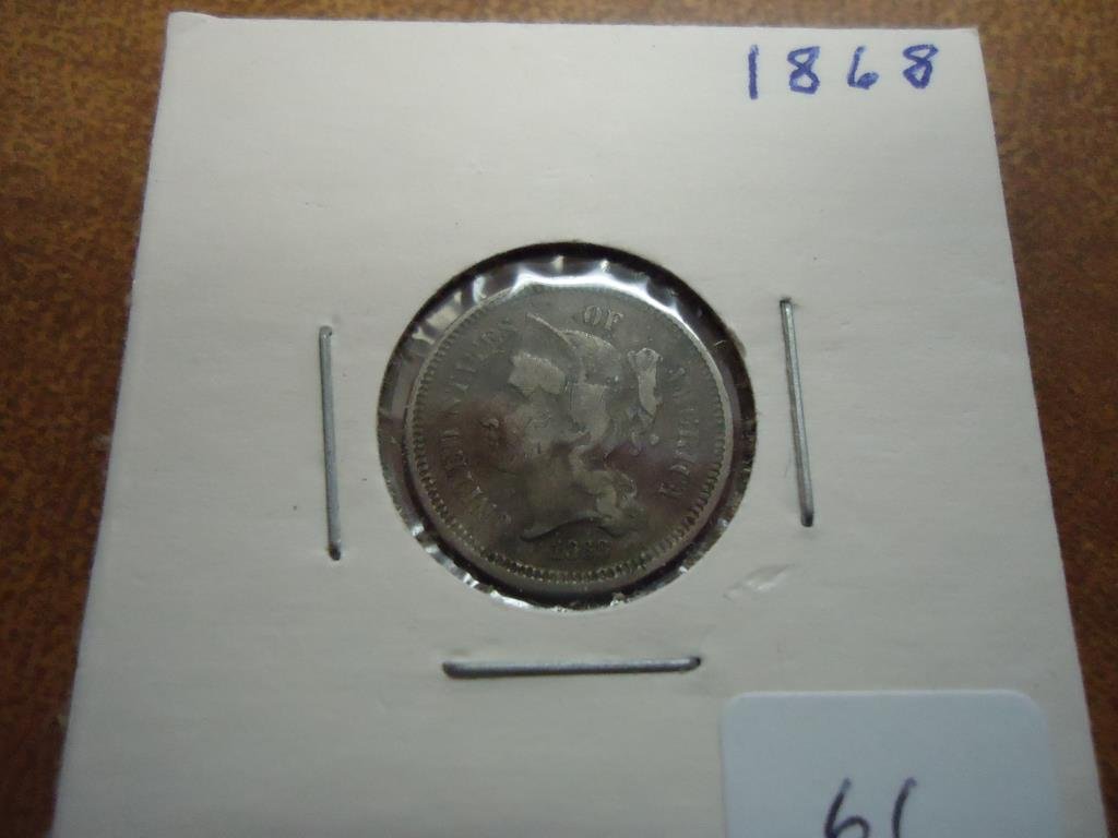 1868 THREE CENT PIECE (NICKEL) (1 of 2)