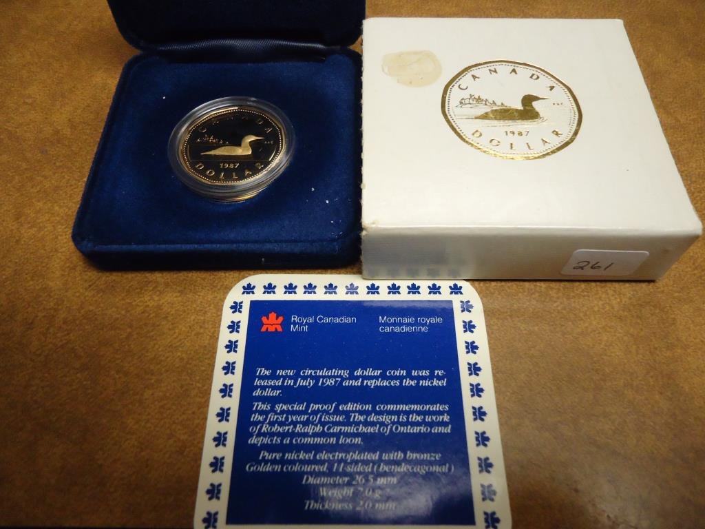 1987 CANADA SPECIAL EDITION PROOF LOON DOLLAR ORIGINAL (1 of 2)