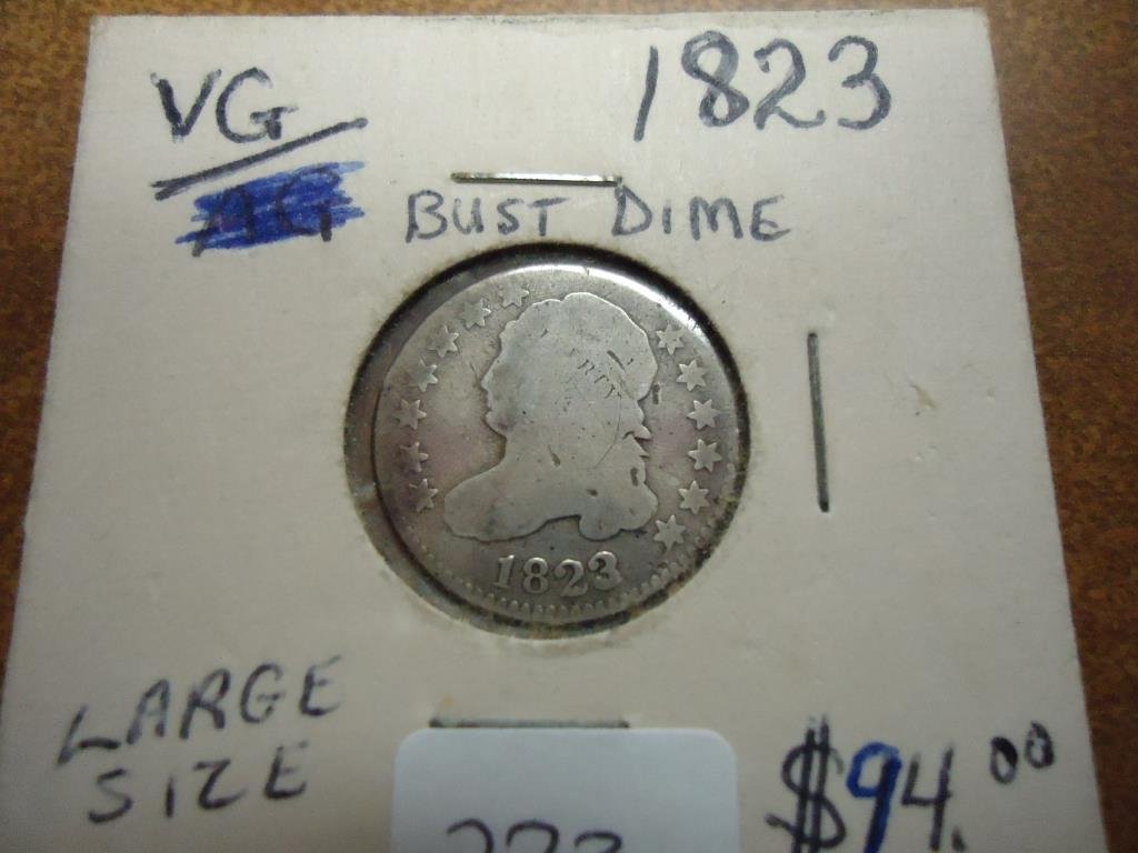 1823 LARGE SIZE CAPPED BUST DIME (1 of 2)