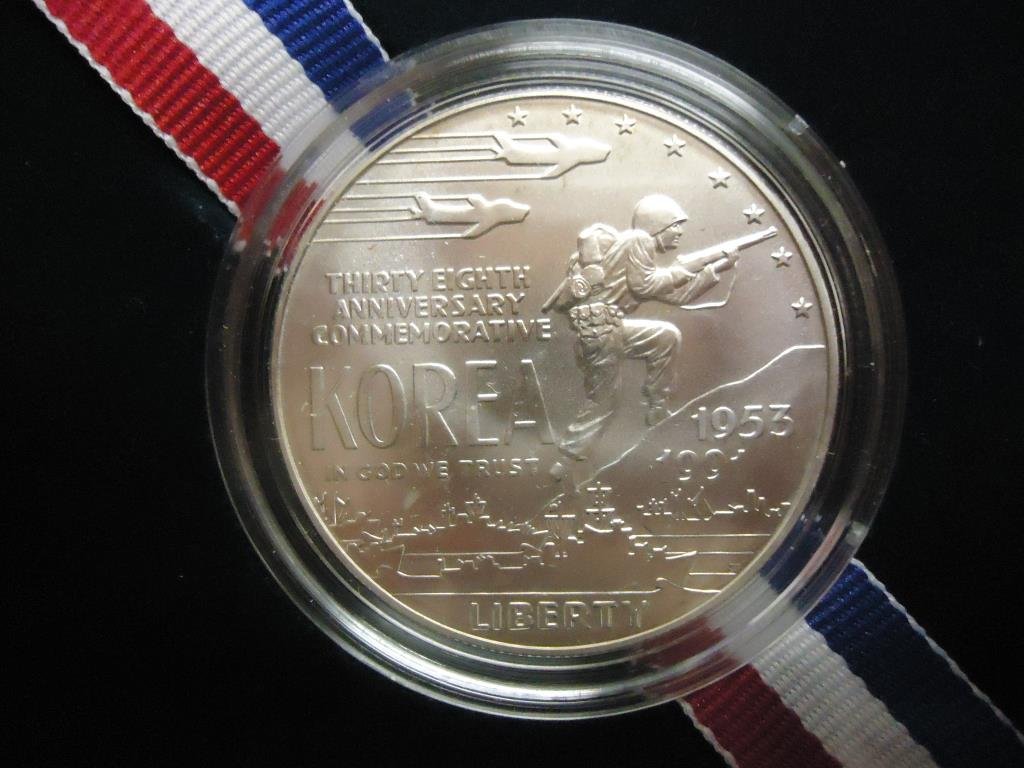 1991-D KOREAN WAR UNC SILVER DOLLAR ORIGINAL US MINT (1 of 2)
