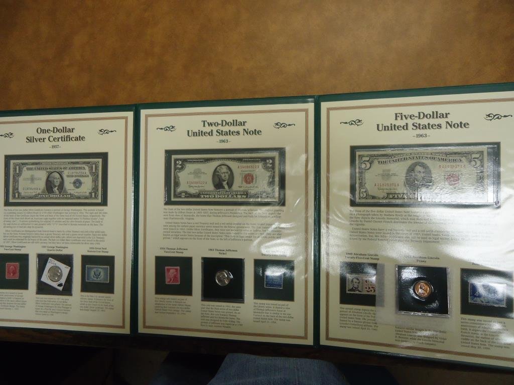 HISTORIC US CURRENCY SET SEE DESCRIPTION 1957 $1 SILVER (1 of 4)