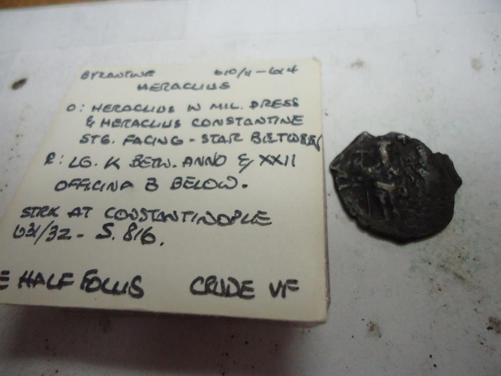 610-614 A.D. BYZANTINE HERACLIUS ANCIENT COIN (1 of 2)