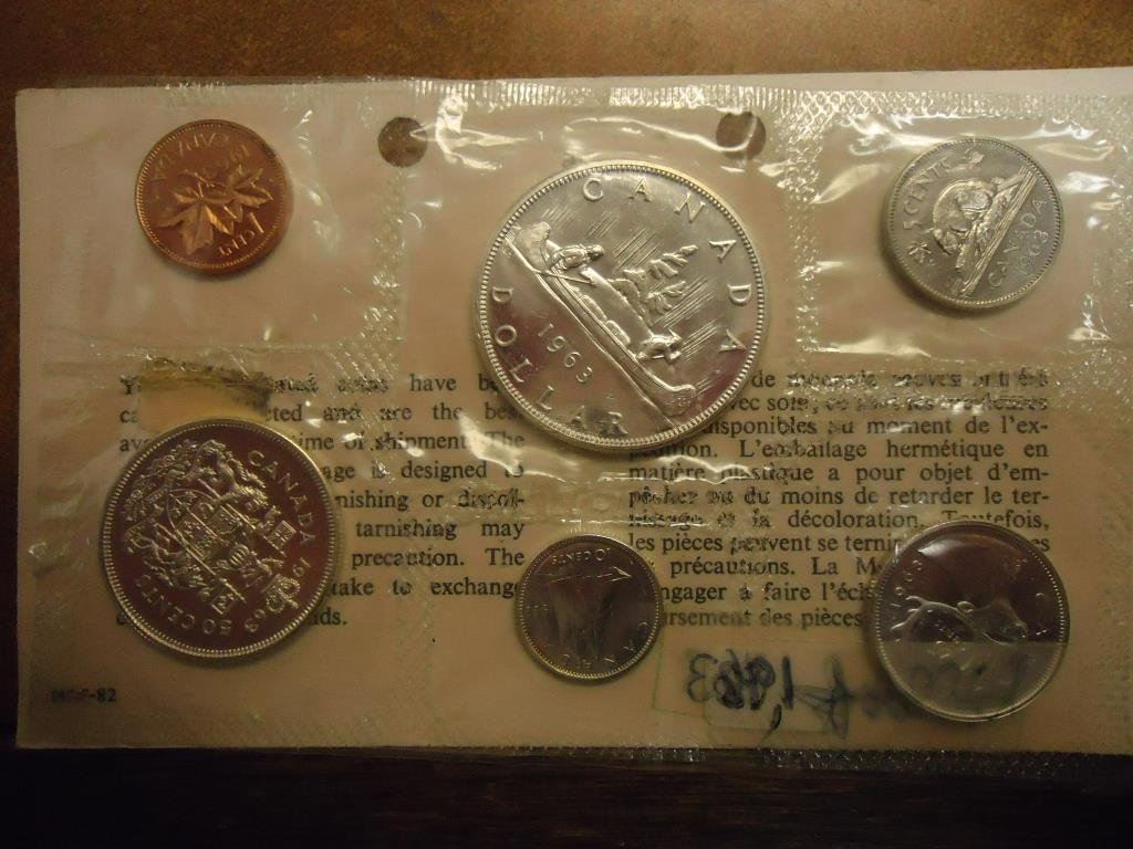 1963 CANADA SILVER (PF LIKE) SET NO ENVELOPE (1 of 2)