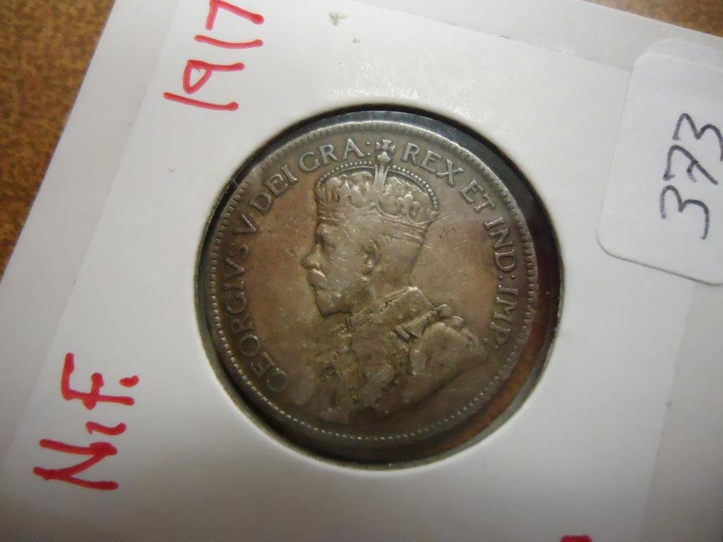 1917 NEWFOUNDLAND SILVER 25 CENT (1 of 2)